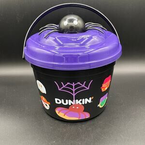 Dunkin Spider Halloween Bucket with Lid